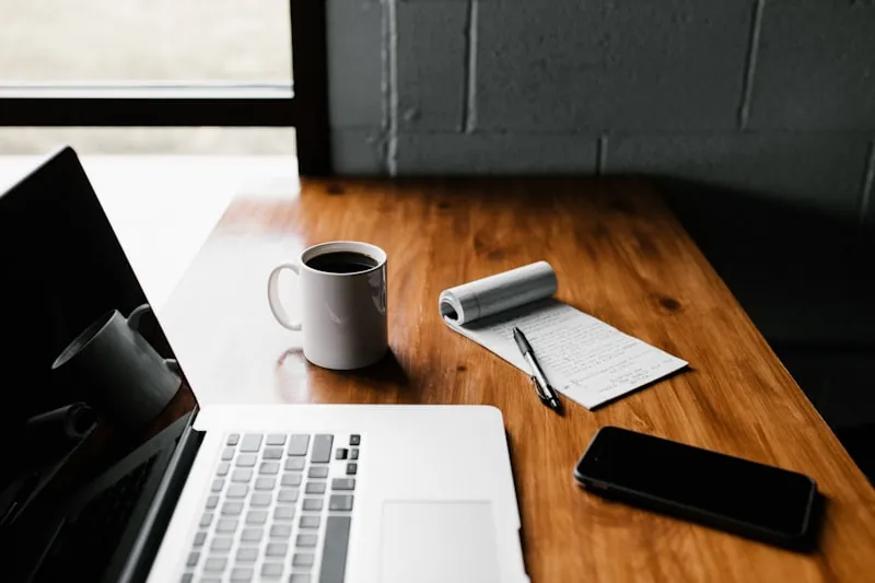 Focused remote worker at desk