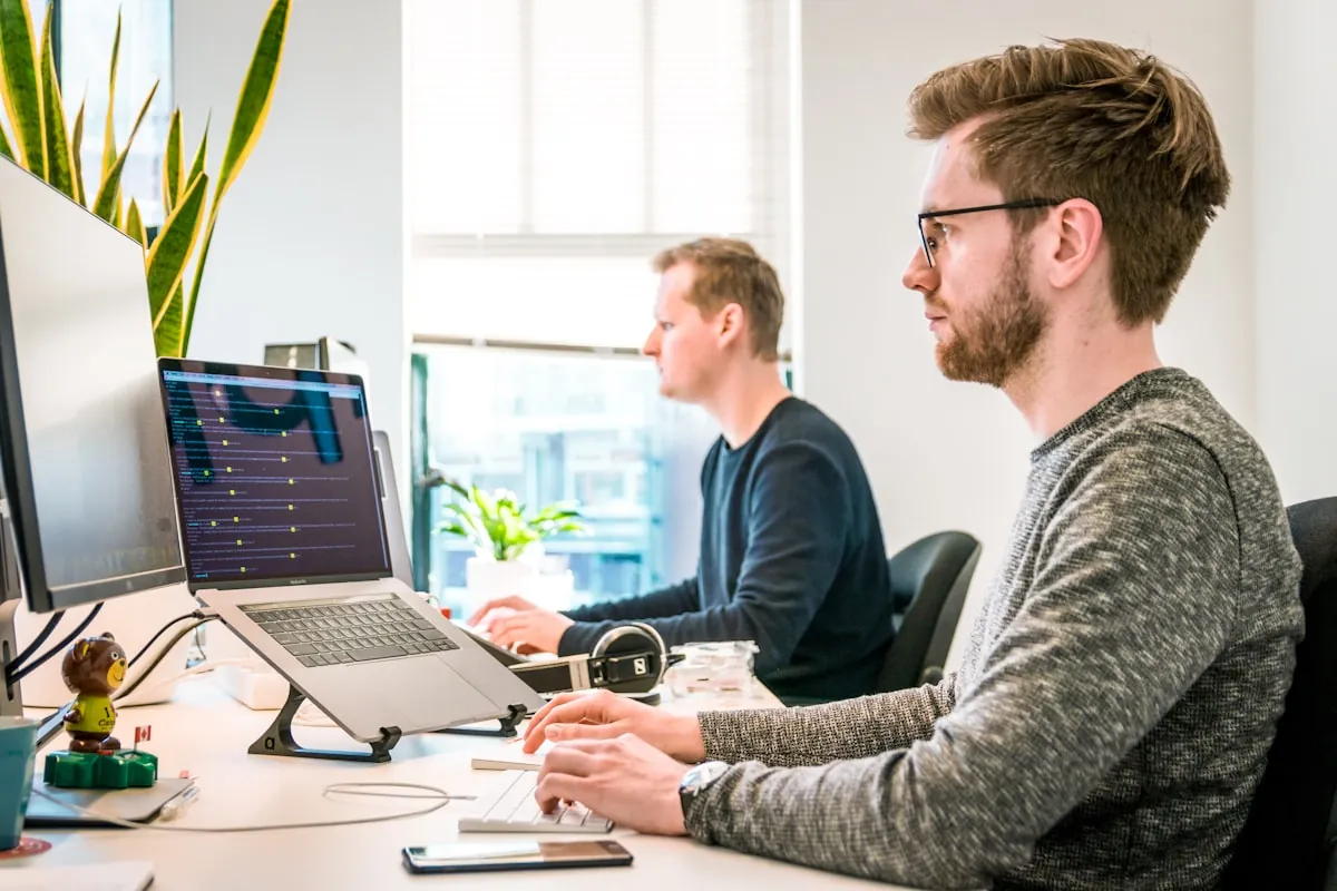 Remote team collaborating on video call with secure connection