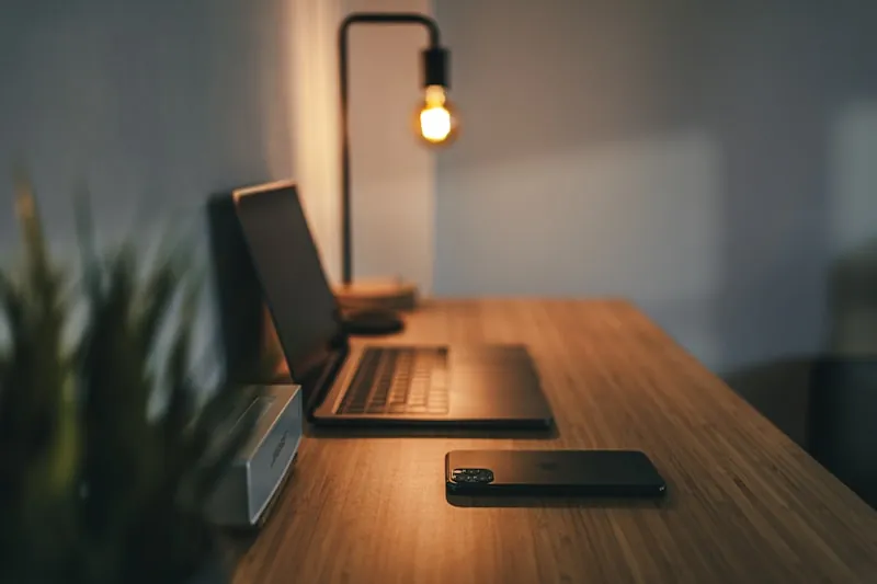 Minimalist home office setup
