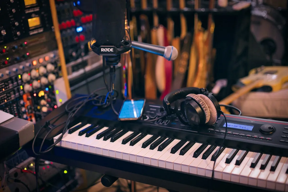 Professional microphone setup comparing USB and XLR connections