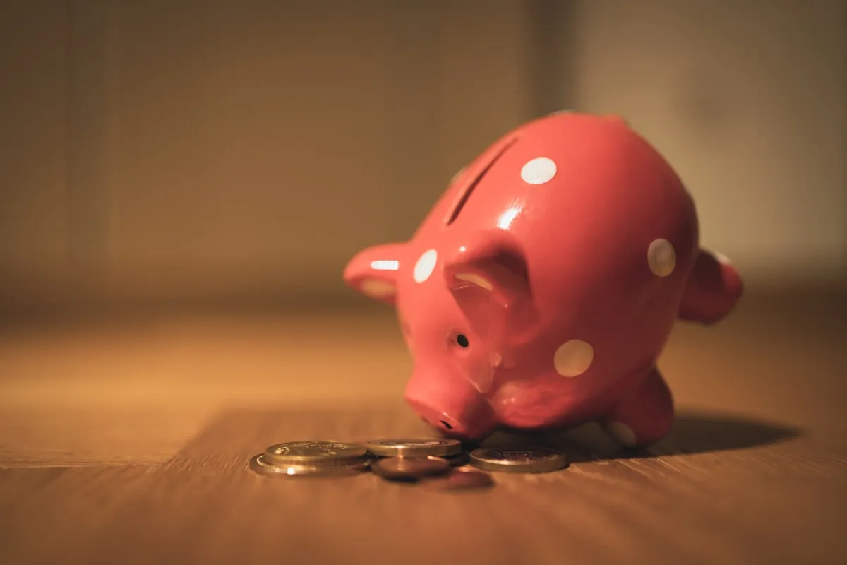 Piggy bank savings and retirement planning concept
